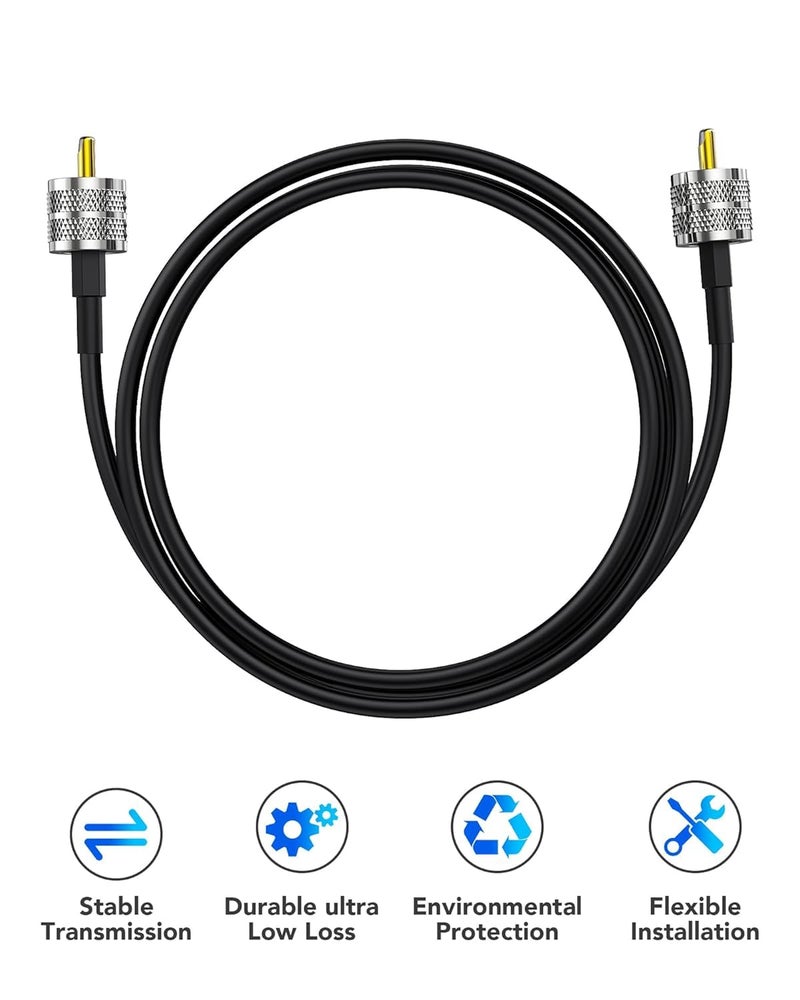 Foboiu RG58 Coaxial Cable 60FT, CB Antenna Cable, PL259 UHF Male-to-Male CB Coax, 50 Ohm Coax, Including 35FT/40FT/50FT/100FT Extender for Antenna Analyzers,SWR Meters - Image 4